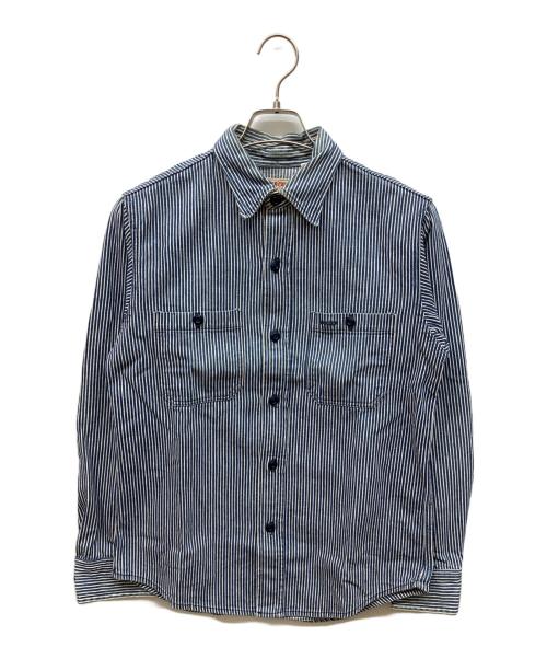 SUGAR CANE（シュガーケーン）SUGAR CANE (シュガーケーン) ヒッコリーストライプシャツ インディゴ サイズ:Mの古着・服飾アイテム