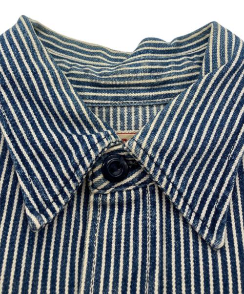SUGAR CANE（シュガーケーン）SUGAR CANE (シュガーケーン) ヒッコリーストライプシャツ インディゴ サイズ:Mの古着・服飾アイテム