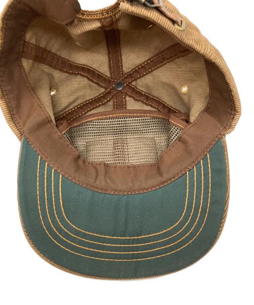 LEVI'S（リーバイス）LEVI'S (リーバイス) レザーパッチコーデュロイキャップ ブラウンの古着・服飾アイテム