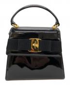 Salvatore Ferragamoサルヴァトーレ フェラガモ）の古着「2WAYショルダーエナメルバッグ」｜ブラック