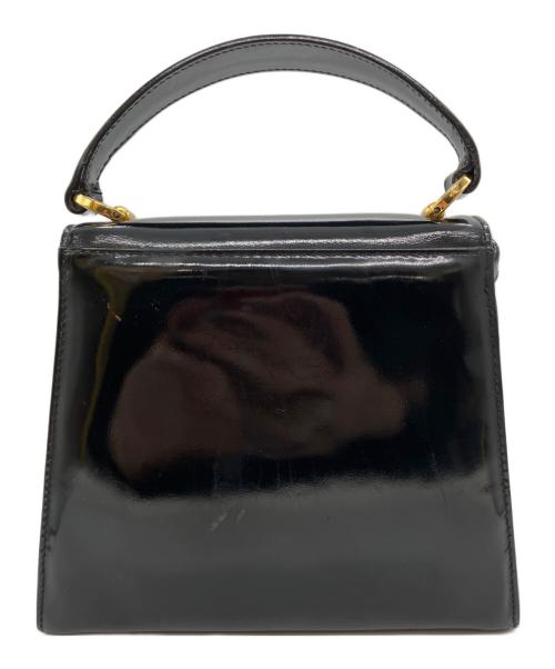Salvatore Ferragamo（サルヴァトーレ フェラガモ）Salvatore Ferragamo (サルヴァトーレ フェラガモ) 2WAYショルダーエナメルバッグ ブラックの古着・服飾アイテム