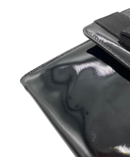 Salvatore Ferragamo（サルヴァトーレ フェラガモ）Salvatore Ferragamo (サルヴァトーレ フェラガモ) 2WAYショルダーエナメルバッグ ブラックの古着・服飾アイテム