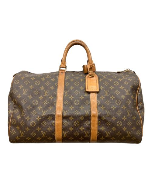 LOUIS VUITTON（ルイ ヴィトン）LOUIS VUITTON (ルイ ヴィトン) モノグラム　キーポル50　トラベルバッグ ブラウンの古着・服飾アイテム