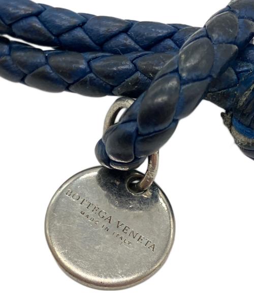 BOTTEGA VENETA（ボッテガベネタ）BOTTEGA VENETA (ボッテガベネタ) イントレチャートブレスレット ネイビーの古着・服飾アイテム