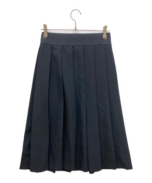 FRED PERRY（フレッドペリー）FRED PERRY (フレッドペリー) Tape Detail Pleated Midi Skirt ブラック サイズ:36の古着・服飾アイテム