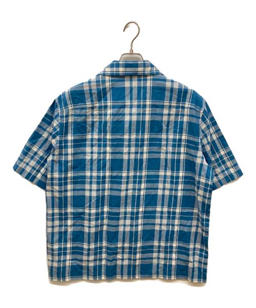 FRED PERRY（フレッドペリー）FRED PERRY (フレッドペリー) チェックオープンカラーシャツ ブルー サイズ:Lの古着・服飾アイテム