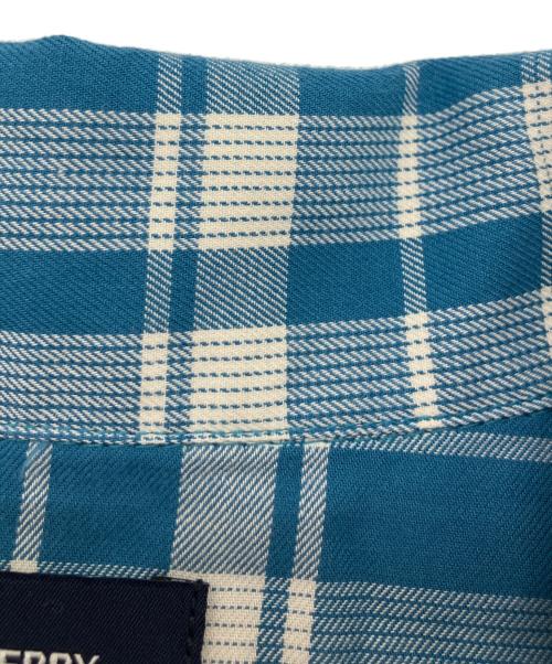 FRED PERRY（フレッドペリー）FRED PERRY (フレッドペリー) チェックオープンカラーシャツ ブルー サイズ:Lの古着・服飾アイテム