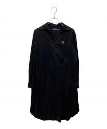 FRED PERRY（フレッドペリー）の古着「Open Collar Shirt Dress」｜ブラック