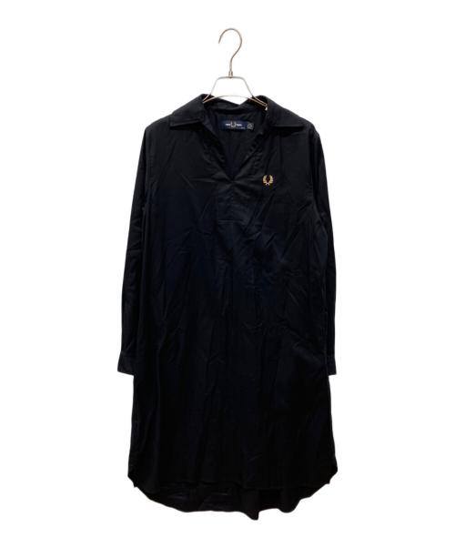 FRED PERRY（フレッドペリー）FRED PERRY (フレッドペリー) Open Collar Shirt Dress ブラック サイズ:36の古着・服飾アイテム
