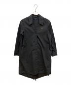 FRED PERRYフレッドペリー）の古着「Fishtail Hem Shirt Dress」｜ブラック