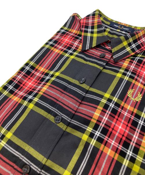 FRED PERRY（フレッドペリー）FRED PERRY (フレッドペリー) Tartan Shirt Dress レッド×ブラック サイズ:36の古着・服飾アイテム