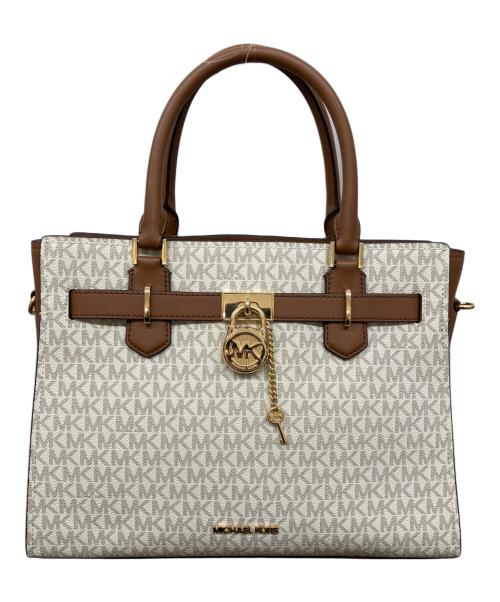 MICHAEL KORS（マイケル・コース）MICHAEL KORS (マイケル・コース) HAMILTON サッチェル ミディアム アイボリーの古着・服飾アイテム