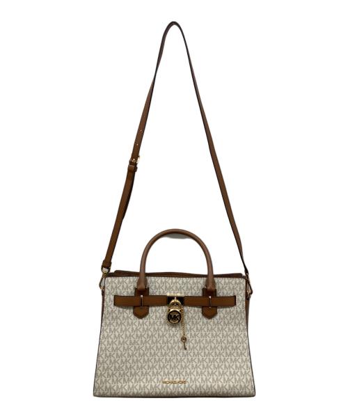 MICHAEL KORS（マイケル・コース）MICHAEL KORS (マイケル・コース) HAMILTON サッチェル ミディアム アイボリーの古着・服飾アイテム