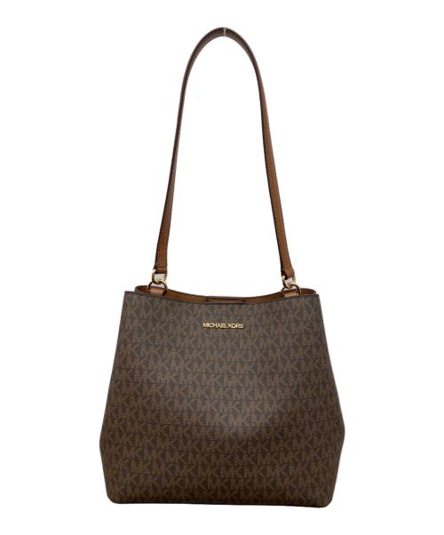 MICHAEL KORS（マイケルコース）MICHAEL KORS (マイケル・コース) シグネチャーロゴ柄 トートバック ブラウンの古着・服飾アイテム