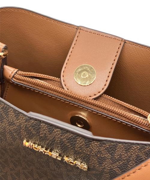 MICHAEL KORS（マイケルコース）MICHAEL KORS (マイケル・コース) シグネチャーロゴ柄 トートバック ブラウンの古着・服飾アイテム