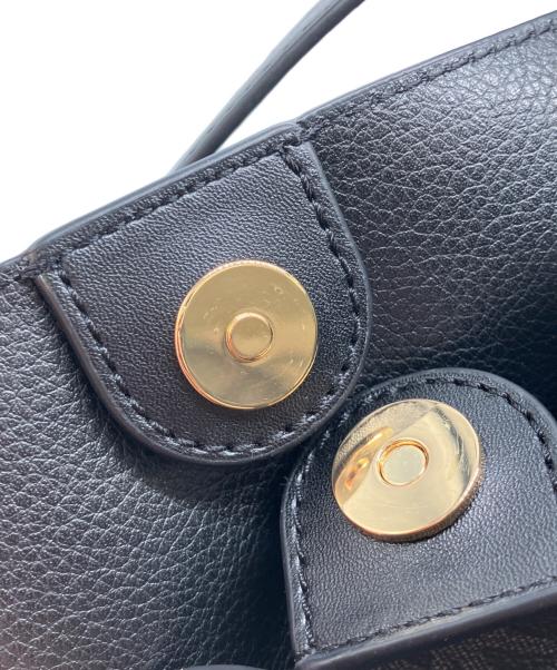MICHAEL KORS（マイケル・コース）MICHAEL KORS (マイケル・コース) Emilia Large Logo Tote Bag ブラックの古着・服飾アイテム