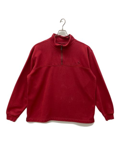 CarHartt（カーハート）CarHartt (カーハート) ハーフジップスウェット レッド サイズ:Lの古着・服飾アイテム