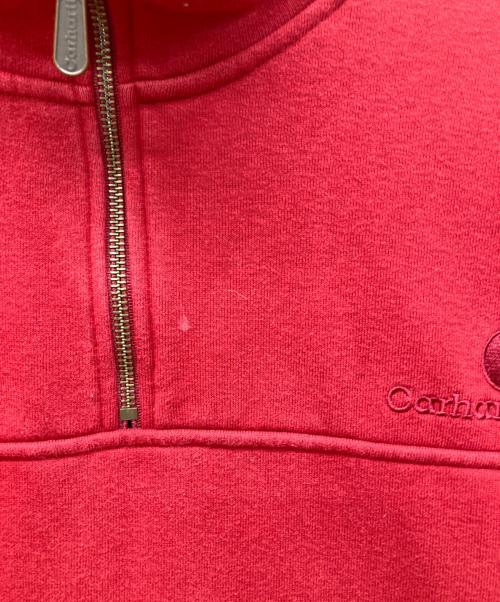CarHartt（カーハート）CarHartt (カーハート) ハーフジップスウェット レッド サイズ:Lの古着・服飾アイテム