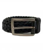BLACK LABEL CRESTBRIDGEブラックレーベル クレストブリッジ）の古着「レザーメッシュベルト」｜ブラック