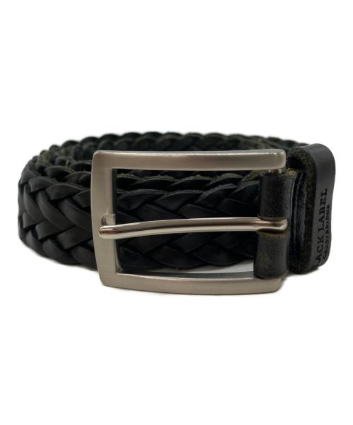 BLACK LABEL CRESTBRIDGE（ブラックレーベル クレストブリッジ）BLACK LABEL CRESTBRIDGE (ブラックレーベル クレストブリッジ) レザーメッシュベルト ブラックの古着・服飾アイテム