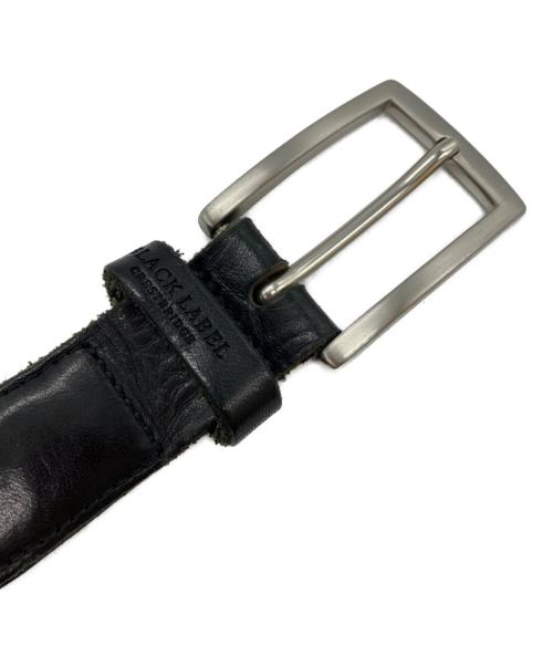 BLACK LABEL CRESTBRIDGE（ブラックレーベル クレストブリッジ）BLACK LABEL CRESTBRIDGE (ブラックレーベル クレストブリッジ) レザーメッシュベルト ブラックの古着・服飾アイテム