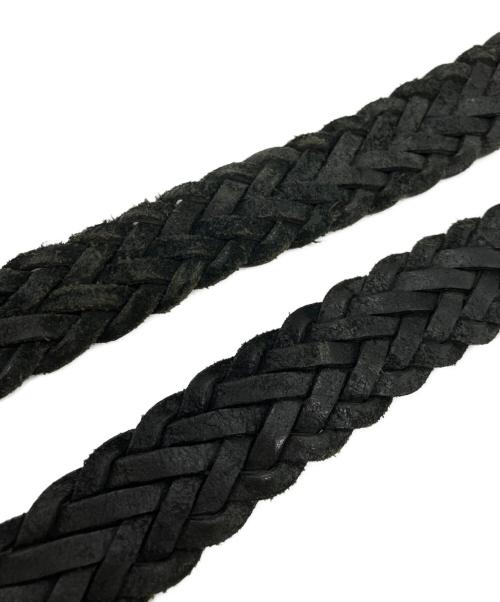 BLACK LABEL CRESTBRIDGE（ブラックレーベル クレストブリッジ）BLACK LABEL CRESTBRIDGE (ブラックレーベル クレストブリッジ) レザーメッシュベルト ブラックの古着・服飾アイテム