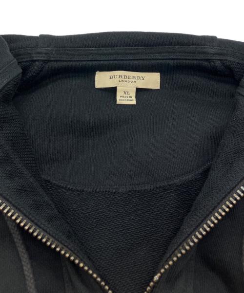 BURBERRY（バーバリー）BURBERRY (バーバリー) ジップパーカー ブラック サイズ:XLの古着・服飾アイテム