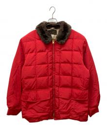 Eddie Bauer（エディーバウアー）の古着「襟ファーキルティングダウンジャケット」｜レッド