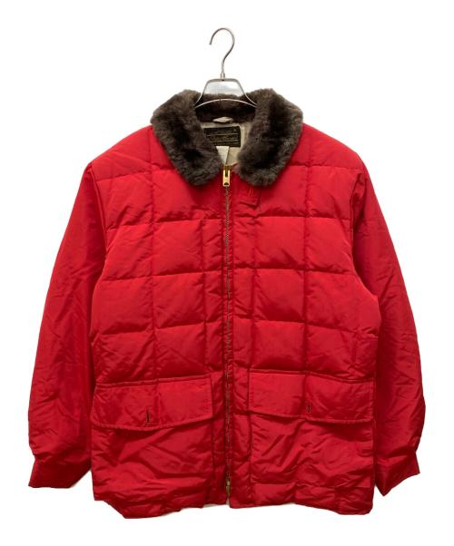 Eddie Bauer（エディーバウアー）Eddie Bauer (エディーバウアー) 襟ファーキルティングダウンジャケット レッド サイズ:不明の古着・服飾アイテム