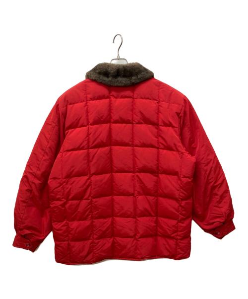 Eddie Bauer（エディーバウアー）Eddie Bauer (エディーバウアー) 襟ファーキルティングダウンジャケット レッド サイズ:不明の古着・服飾アイテム