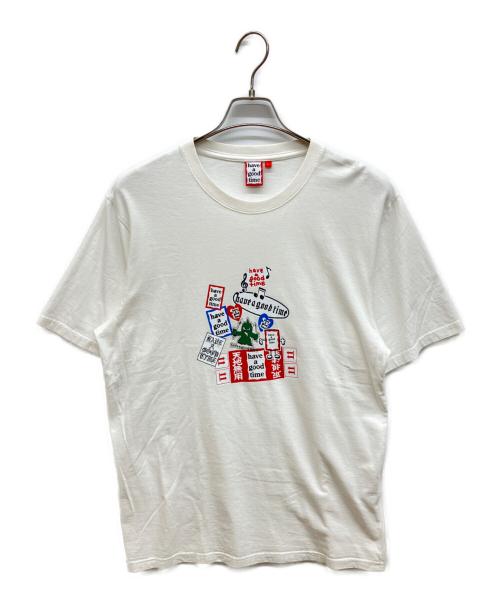 have a good time（ハブアグッドタイム）have a good time (ハブアグッドタイム) BlackEyePatch (ブラックアイパッチ) Tシャツ ホワイト サイズ:Lの古着・服飾アイテム