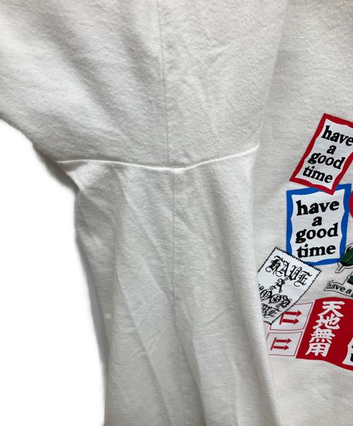 have a good time（ハブアグッドタイム）have a good time (ハブアグッドタイム) BlackEyePatch (ブラックアイパッチ) Tシャツ ホワイト サイズ:Lの古着・服飾アイテム