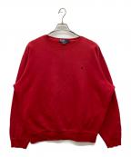 POLO RALPH LAURENポロ・ラルフローレン）の古着「クルーネックスウェット」｜レッド