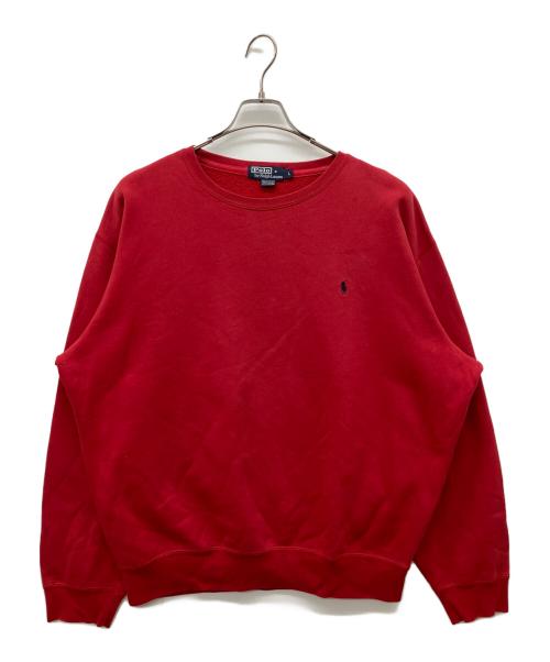 POLO RALPH LAUREN（ポロ・ラルフローレン）POLO RALPH LAUREN (ポロ・ラルフローレン) クルーネックスウェット レッド サイズ:Ｌの古着・服飾アイテム