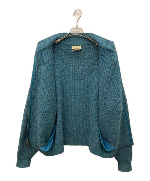 L.L.Bean（エルエルビーン）L.L.Bean (エルエルビーン) ジップアップニット グリーン サイズ:Mの古着・服飾アイテム