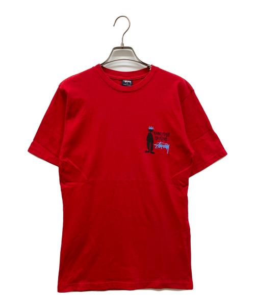 stussy（ステューシー）stussy (ステューシー) プリントTシャツ レッド サイズ:Sの古着・服飾アイテム