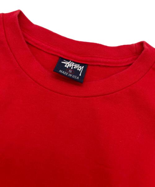 stussy（ステューシー）stussy (ステューシー) プリントTシャツ レッド サイズ:Sの古着・服飾アイテム