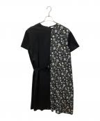 CLANEクラネ）の古着「VINTAGE FLOWER DOCKING ONEPIECE」｜ブラック