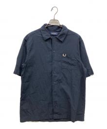 FRED PERRY（フレッドペリー）の古着「ライトウェイト テクスチャー リビア カラーシャツ」｜ブラック