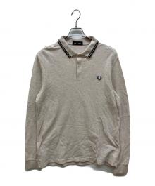 FRED PERRY（フレッドペリー）の古着「長袖ポロシャツ」｜ベージュ