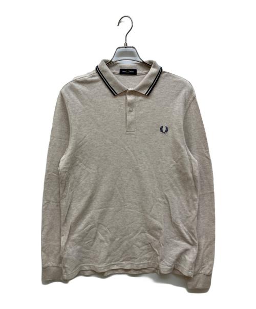 FRED PERRY（フレッドペリー）FRED PERRY (フレッドペリー) 長袖ポロシャツ ベージュ サイズ:Lの古着・服飾アイテム