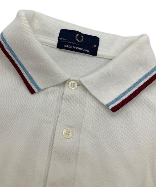 FRED PERRY（フレッドペリー）FRED PERRY (フレッドペリー) 半袖ポロシャツ ホワイト サイズ:42の古着・服飾アイテム