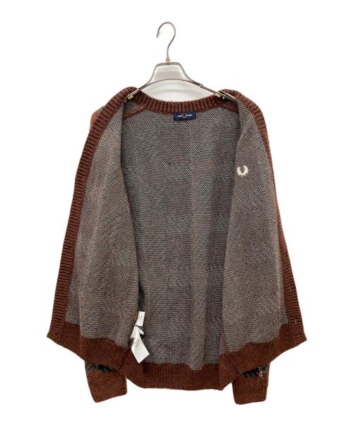 FRED PERRY（フレッドペリー）FRED PERRY (フレッドペリー) タータンチェックカーディガン ブラウン サイズ:Mの古着・服飾アイテム