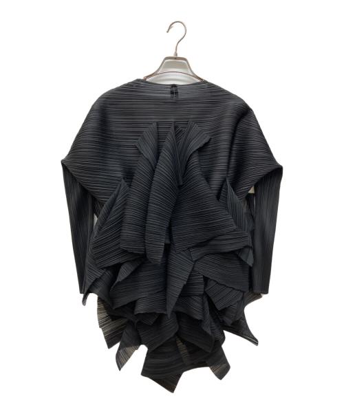 PLEATS PLEASE（プリーツプリーズ）PLEATS PLEASE (プリーツプリーズ) 変形プリーツジャケット ブラック サイズ:FREEの古着・服飾アイテム