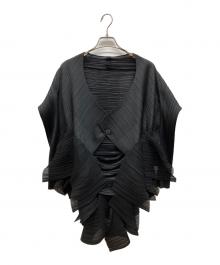 PLEATS PLEASE（プリーツプリーズ）の古着「変形プリーツジャケット」｜ブラック