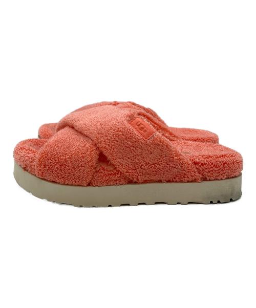 UGG（アグ）UGG (アグ) Fuzz Sugar Terry Cross Slide ピンク サイズ:24の古着・服飾アイテム