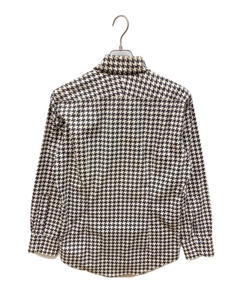 BURBERRY BLACK LABEL（バーバリーブラックレーベル）BURBERRY BLACK LABEL (バーバリーブラックレーベル) 総柄シャツ ロングスリーブシャツ ホワイト×ブラック サイズ:2の古着・服飾アイテム