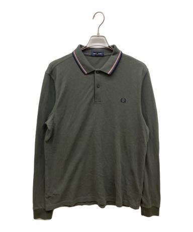 中古・古着通販】FRED PERRY (フレッドペリー) 長袖ポロシャツ カーキ