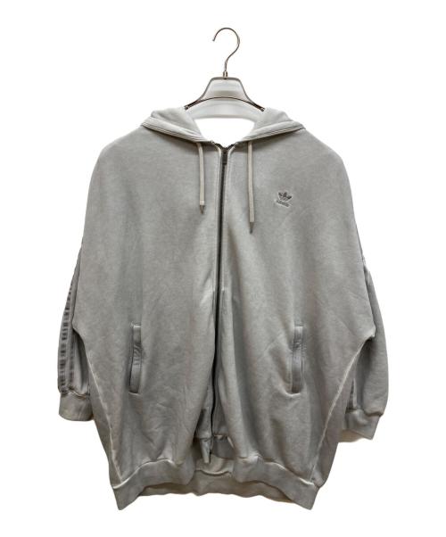 adidas（アディダス）adidas (アディダス) Adilenium シーズン 2 ウォッシュド オーバーサイズ フルジップパーカー グレー サイズ:Mの古着・服飾アイテム