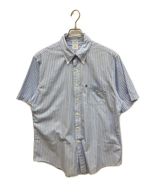 346 BROOKS BROTHERS（346 ブルックスブラザーズ）346 BROOKS BROTHERS (346 ブルックスブラザーズ) S/Sストライプシャツ ブルー サイズ:Lの古着・服飾アイテム